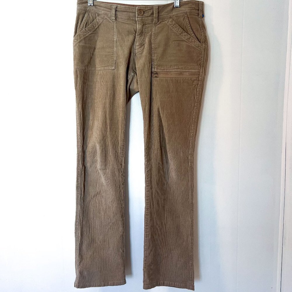 The North Face Tan corduroy boot cut pants size 8 Long